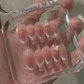 10 pièces Faux ongles papillon blush en forme d'œil papillon blush faits à la main