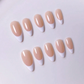10 pièces de tips d'ongles courts en forme d'amande faits à la main