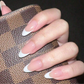 10 pièces de tips d'ongles courts en forme d'amande faits à la main