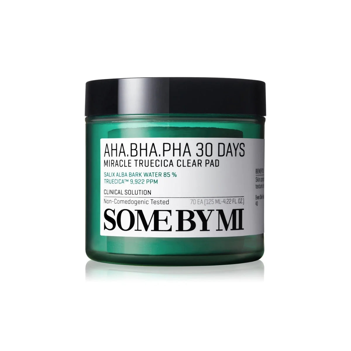 AHA, BHA, PHA 30 Days Miracle Truecica Clear Pad 125ML – Compresses purifiantes