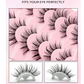 7 paires de cils naturels de 20 mm au look mouillé, bande transparente
