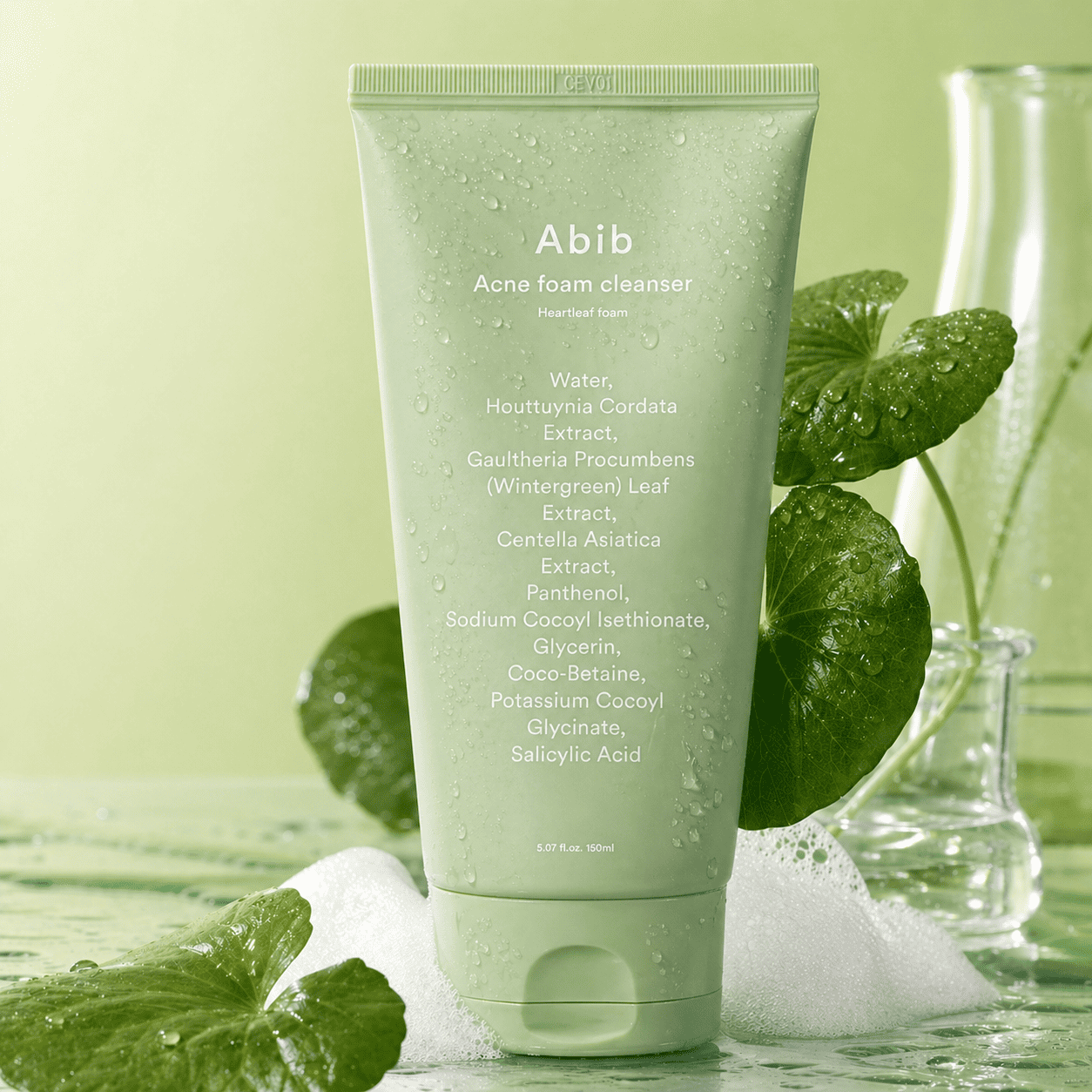 Abib Heartleaf Foam – Mousse Nettoyante Anti-Acné 150ml