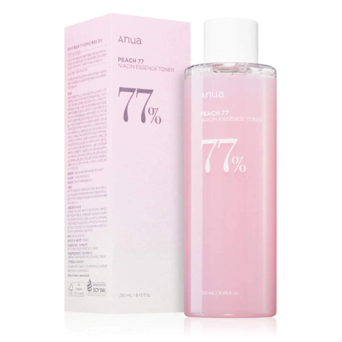 Anua - Peach 77 Niacin Essence Toner 250ML – Essence hydratante