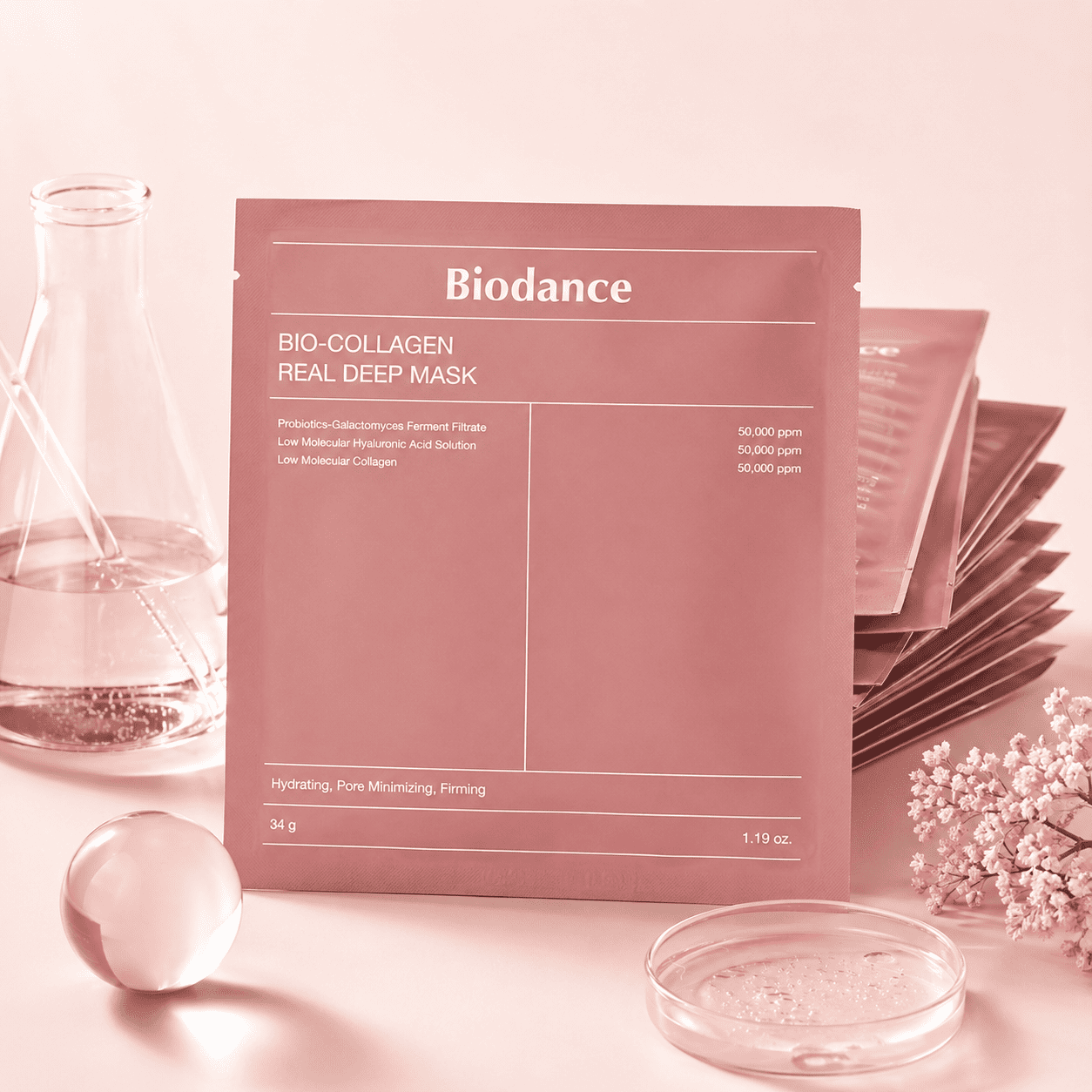 Bio Collagen Real Deep Mask Set 4x34g Masques Visage Hydratants