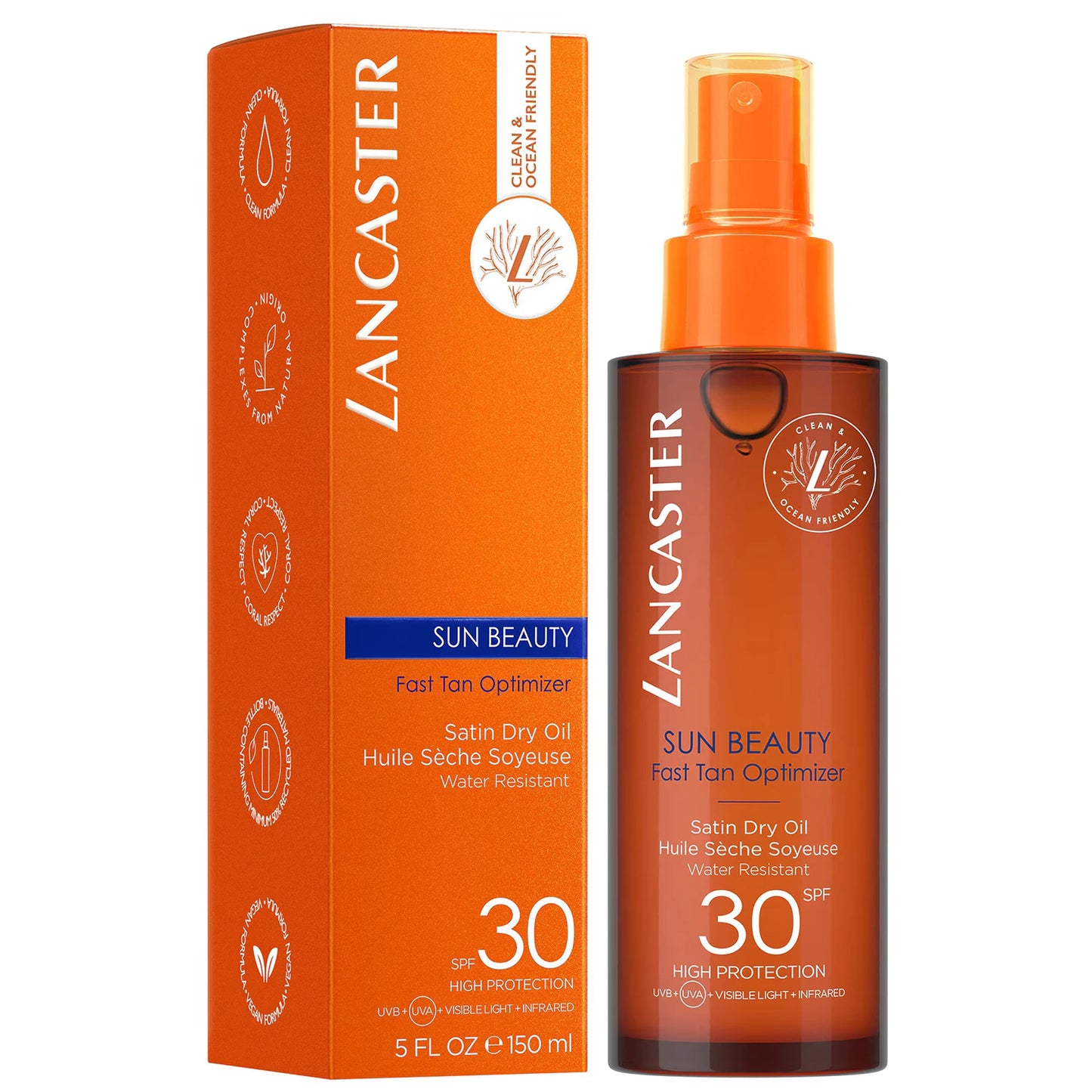 Lancaster - Sun Beauty Satin Dry Oil - Huile sèche solaire en spray SPF 30