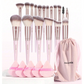 MAANGE 18 pièces Ensemble de pinceaux de maquillage professionnel + Sac de maquillage et 5 éponges