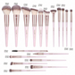 MAANGE 18 pièces Ensemble de pinceaux de maquillage professionnel + Sac de maquillage et 5 éponges