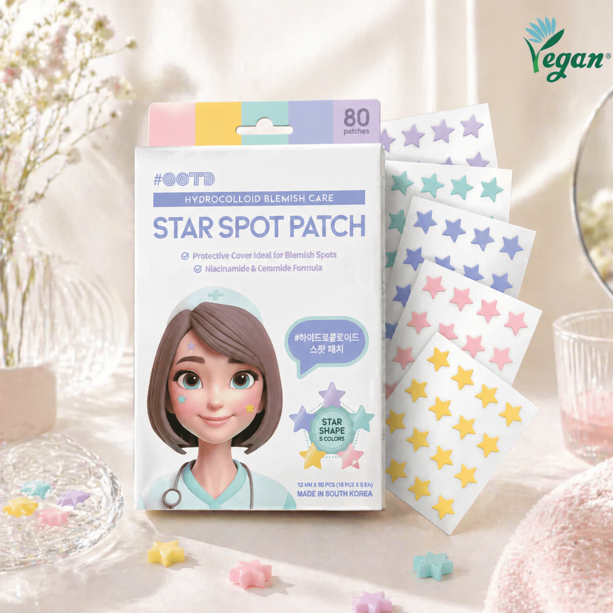 Patchs Anti-Boutons Étoiles – Boîte de 80 Patchs