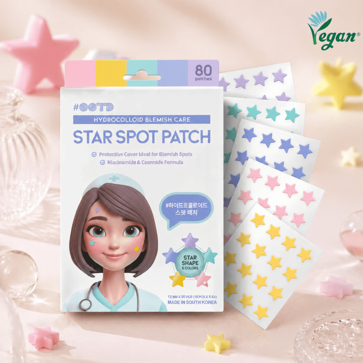 Patchs Anti-Boutons Étoiles – Boîte de 80 Patchs