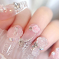 Set de 10 Faux Ongles 3D Fleurs & Papillons - Taille S