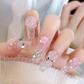 Set de 10 Faux Ongles 3D Fleurs & Papillons - Taille S