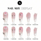 Set de 10 Faux Ongles 3D Fleurs & Papillons - Taille S