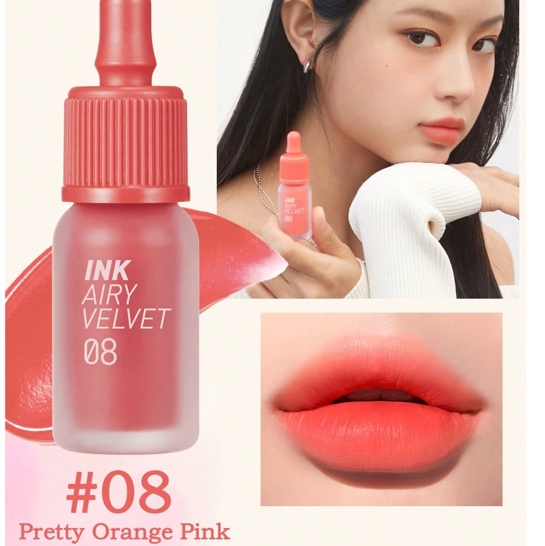 Peripera Brillant à lèvres velours aérien K-Beauty, haute pigmentation